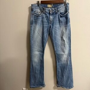 BKE Element 19 Stretch Medium Stone Wash Low Rise Y2K Bootcut 32x33